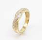 14KP Yellow Gold 0.30 CTTW Diamond Cluster Ring 1.9g image number 2