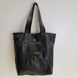 Lululemon Dream Big Black PVC Large Shopper Tote Bag