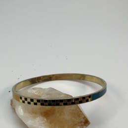 Designer Laurel Burch Gold-Tone Enamel Round Fashionable Bangle Bracelet