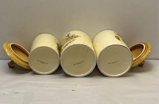 Sears Roebuck and Co. 3 Pc. Set Vintage Ceramics Shelf Canisters/ Cooke Jars image number 6