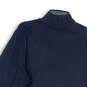 Mens Blue Cable Knit Mock Neck Long Sleeve Pullover Sweater Size Large image number 4
