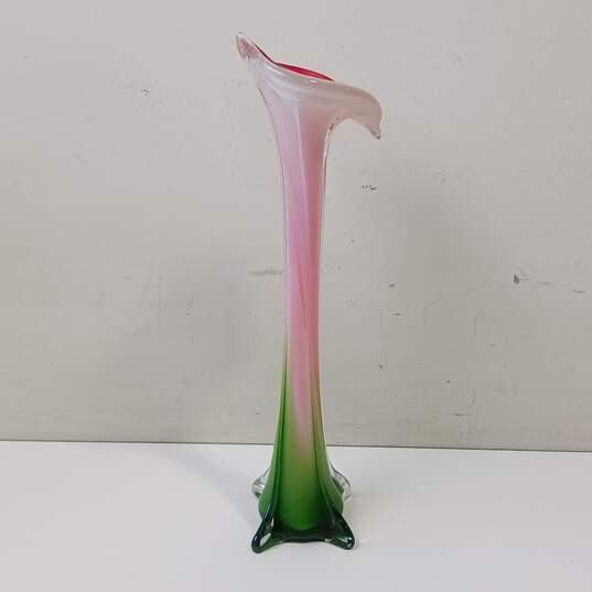 Red/Pink/Green Calla Lilly Bud Vase image number 2