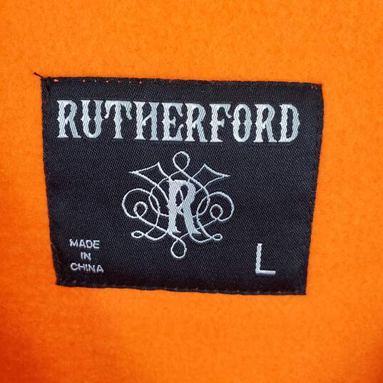 Rutherford Men Orange Graphic Sweatshirt L NWT image number 3