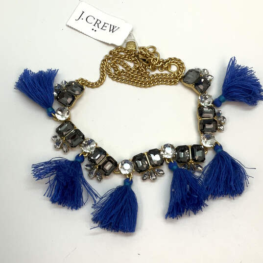 NWT Designer J.Crew Gold-Tone Crystal Stone Statement Necklace w/ Dust Bag image number 2