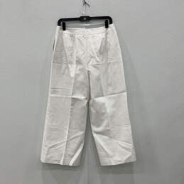 NWT Womens White Flat Front Slash Pockets Straight Leg Dress Pants Size 6 alternative image