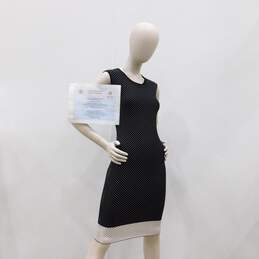 Escada B&W Dotted Knee Length Dress NWT COA