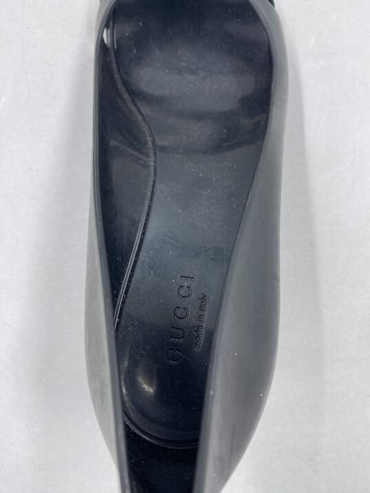 Authentic Gucci GG Black Rubber Wedge Sandal W 8 image number 6