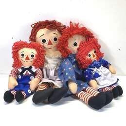 Vintage Raggedy Ann And Andy Doll Bundle Lot Of 4