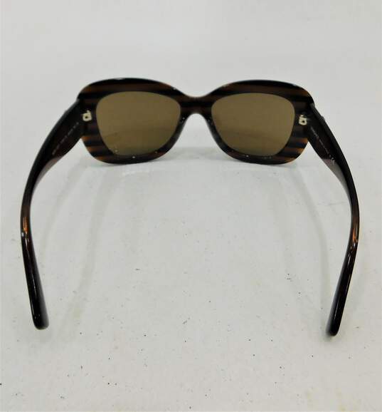 VERSACE Medusa Glitter 4317 'Brown Rule Black' 5187/73 Stripe Sunglasses with COA image number 6