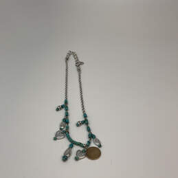 Designer Brighton Silver-Tone Blue Stone Heart Adjustable Beaded Necklace alternative image