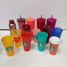 Bundle of Assorted Multicolor Starbucks Tumblers & Cups