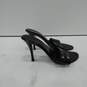 Charles Women's Black Leather Slip On Open Toe Stiletto Heel Slide Sandals Size 6 image number 2