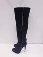 BEBE Rihanna Black Faux Suede Tall Over The Knee Heel Boots Size 9 M image number 4
