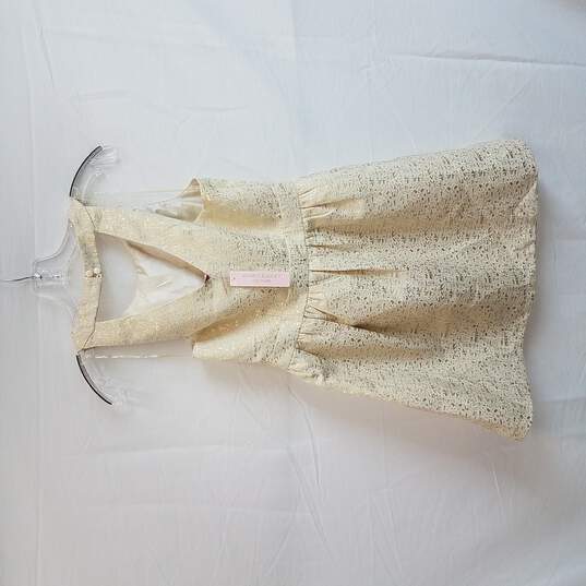 Romeo & Juliet Couture Gold Metallic Sleeveless Dress WM Size S NWT image number 2