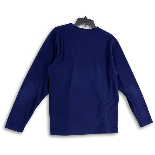 Mens Blue Long Sleeve Logo Crew Neck Pullover Sweatshirt Size Medium image number 2