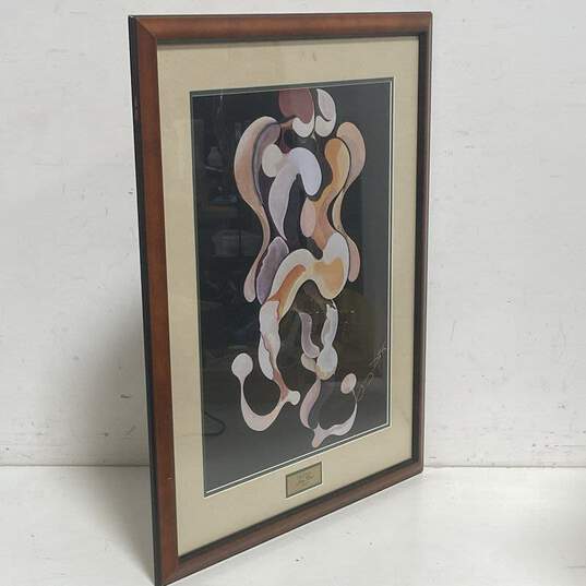 Friends 2000 Print of Abstract Shapes by Joey Dott Signed Contemporary Framed image number 2