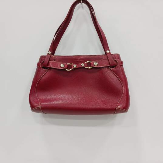Buy the Kate Spade Red Leather Top Handle Purse | GoodwillFinds