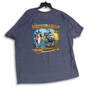 Mens Blue Graphic Print Short Sleeve Crew Neck Pullover T-Shirt Size 3XL image number 2