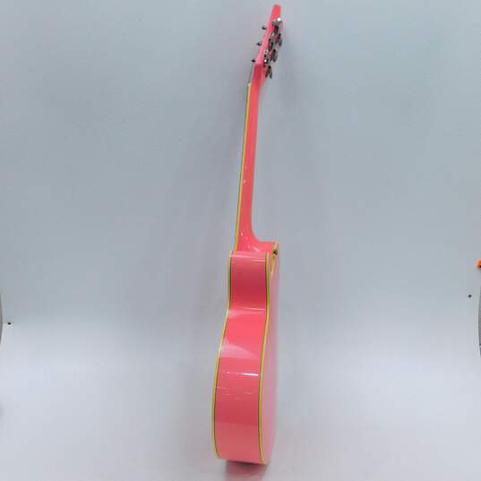Daisy Rock Brand 6260 Model Pink Acoustic Guitar w/ Shoulder/Playing Strap image number 4