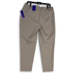 NWT Apt. 9 Womens Gray Flat Front High Rise Tapered Leg Ankle Pants Size 12 alternative image