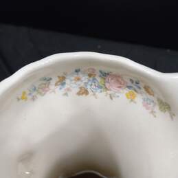Vintage White Floral Ceramic Pitcher alternative image