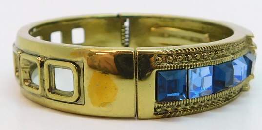 Designer Heidi Daus Heidi's Tantalizing Blue Crystal Hinged Bangle Bracelet image number 5