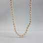 14k Gold Knotted FW Pearl 17 Inch Necklace 27.0g image number 1