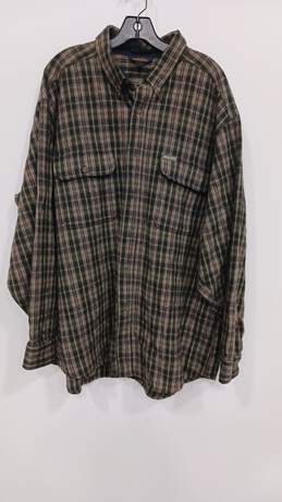 Men’s Woolrich Long Sleeve Plaid Button-Up Shirt Sz 2XL