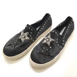 Steve Madden Star Embellished Slip On Sneakers Black 8.5