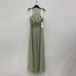 NWT Womens Green Sleeveless Round Neck Back Zip Maxi Dress Size 10 alternative image