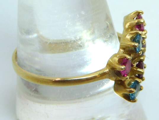 14k Yellow Gold Ruby & Spinel Mothers Ring 2.7g image number 3