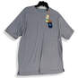 NWT Mens Gray Short Sleeve Crew Neck Side Slit Pullover T-Shirt Size Large image number 1