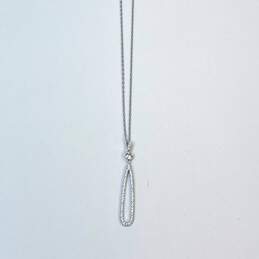 Designer Swarovski Silver-Tone Crystal Pave Stone Knot Pendant Necklace alternative image