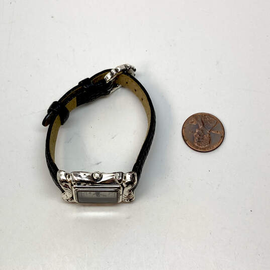 Designer Brighton Daytona Black Leather Strap Analog Dial Quartz Wristwatch image number 3