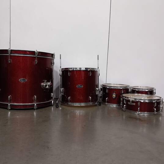 5pc PDP Centerstage Drum Kit W/Hardware and Cymbals In Ruby Red image number 2