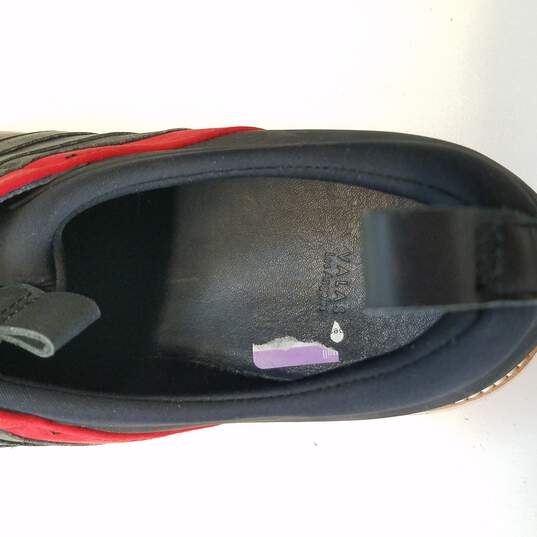 VALAS Los Angeles Charlie Black Leather Stripe Loafers Shoes Men's Size 9 image number 13