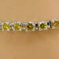 14K White Gold 6.00 CTTW Yellow Diamond Tennis Bracelet 11.5g image number 5