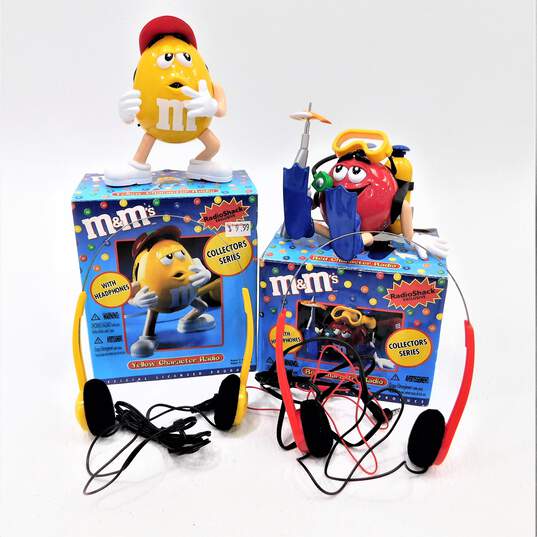 Lot of 2 M&M's  Radio by Radio Shack  Red & Yellow image number 2