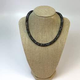 Designer Swarovski Stardust Crystal Black Mesh Fashionable Choker Necklace