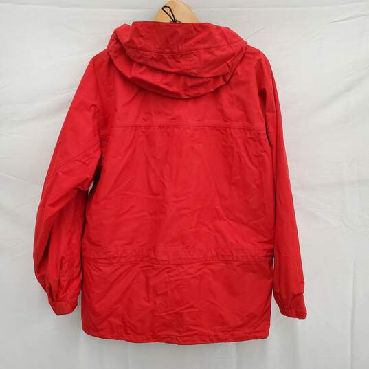 Patagonia MN's 100% Nylon & Polyester Red Insulated Hooded Windbreaker Size M image number 2
