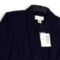 Womens Blue Shawl Collar Double Breasted Three Button Blazer Size 10 image number 3