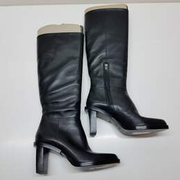 DKNY black tall boots with block heel women's 7