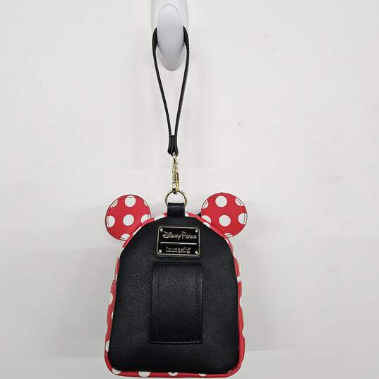 Minnie Mouse Sequin and Polka Dot Loungefly Wristlet♥️DISNEY image number 2
