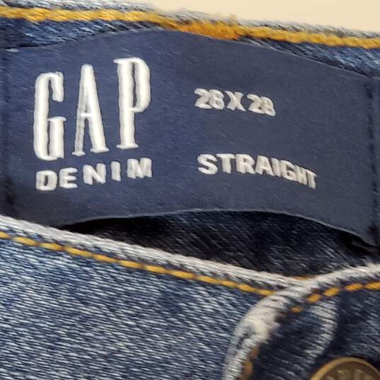 Gap Men Blue Jeans Straight Leg 28 x 28 NWT image number 4
