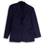 Mens Blue Houndstooth Notch Lapel Long Sleeve Two Button Blazer Size 38R image number 1