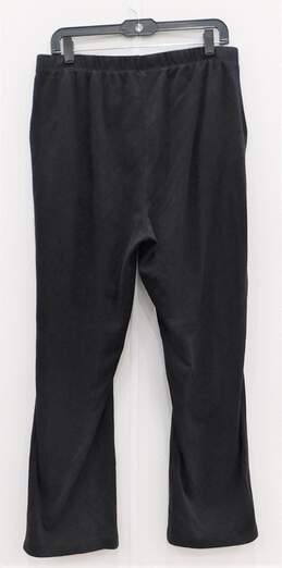 Lands End Sport Knit Straight Leg Black Cotton Sweatpants Size LT alternative image