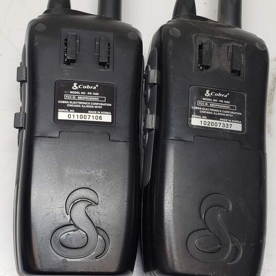 Pair of Cobra Professional 2 Way Radios Model PR 1000 Untested image number 3