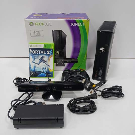 Microsoft XBOX 360 S Console Game Bundle With Kinect In Box image number 1