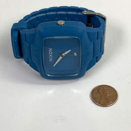 Designer Nixon The Rubber Player Blue Square Dial Analog Wristwatch alternative image