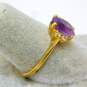 14K Yellow Gold Amethyst & Diamond Accent Ring 2.4g image number 4